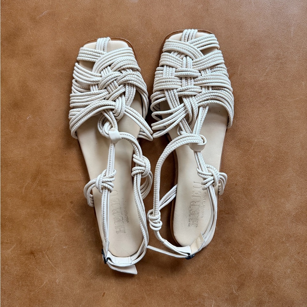 Hereu Cream Knotted Sandals
